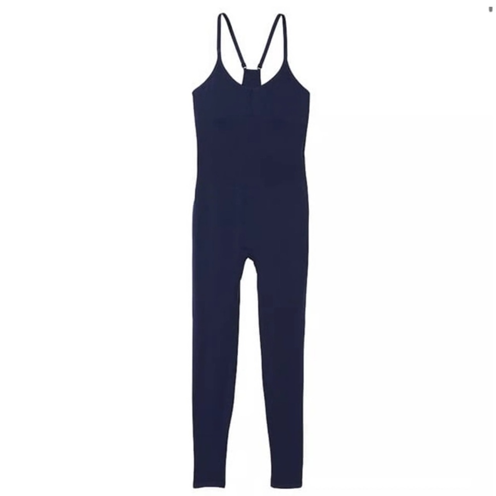 NWT VICTORIA’S SECRET PINK BLUE SEAMLESS WORKOUT , SIZE M
